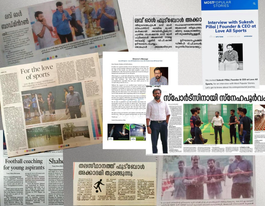Love All Sports Academy - Media Coverage